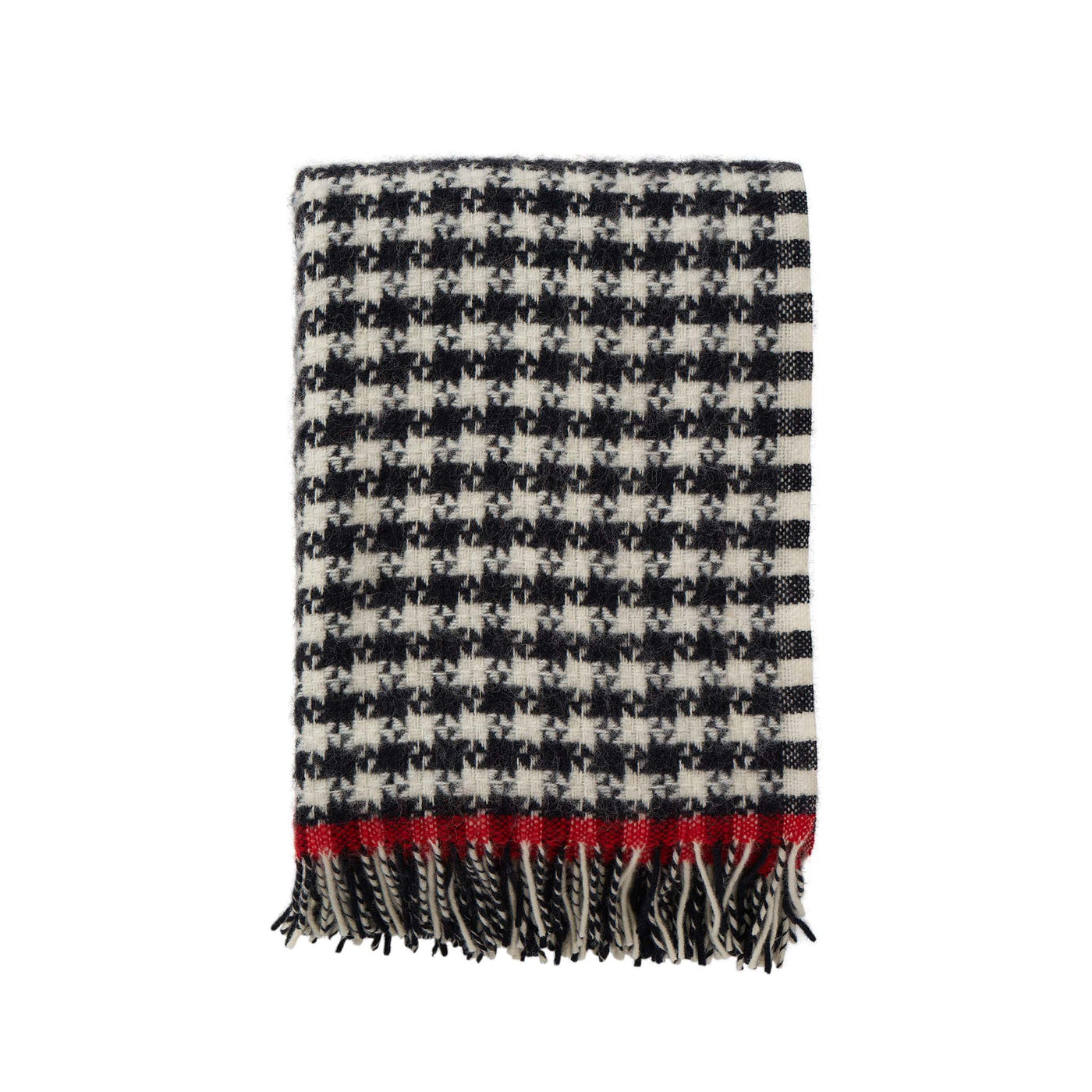 Dogtooth pläd svart och röd