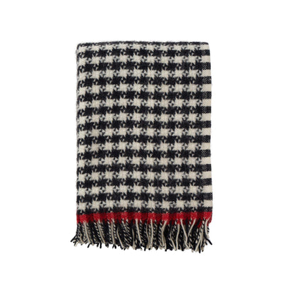 Dogtooth pläd svart och röd