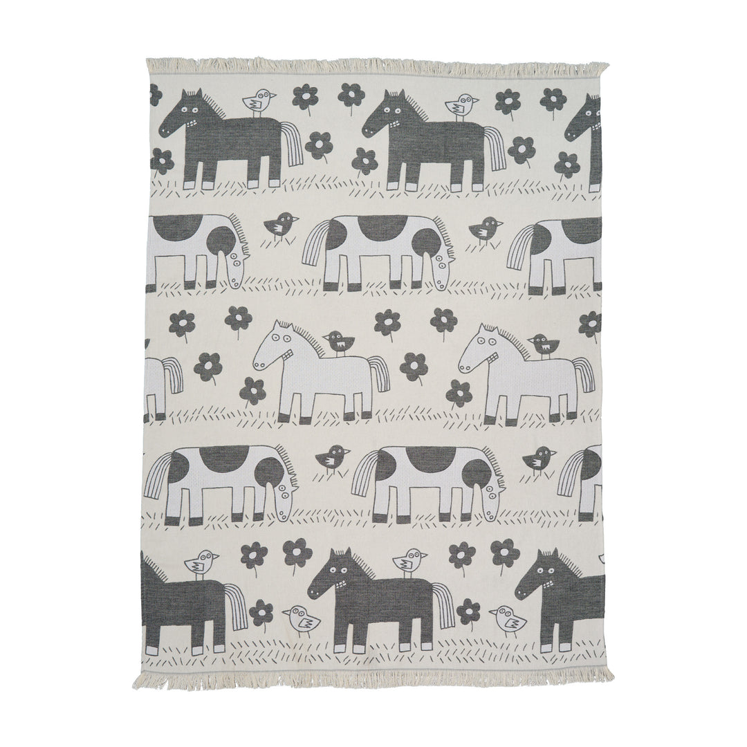 KLIPPAN 羊模様 毛布 90x130cm Forest – Klippan Yllefabrik