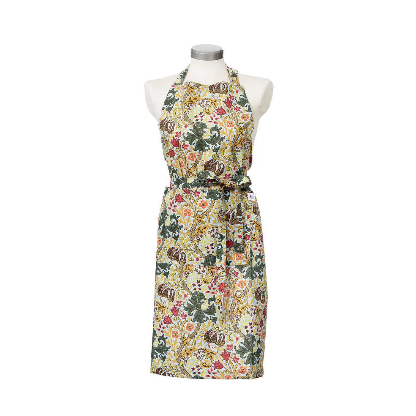 Golden lily green apron